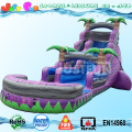 24H purple giant water slide tropical inflatable wet n dry for kids and adult